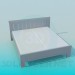 3d модель Ліжко двоспальне – превью