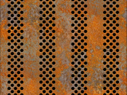 rusty openwork sheet metal