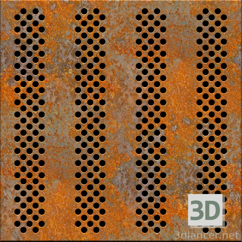 Descarga gratuita de textura chapa calada oxidada - imagen