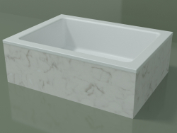 Countertop washbasin (01R121101, Carrara M01, L 48, P 36, H 16 cm)