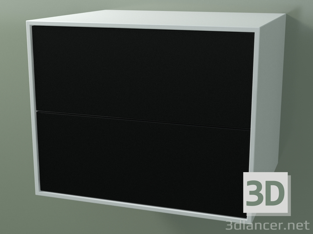 3 डी मॉडल डबल बॉक्स (8AUBCB01, ग्लेशियर व्हाइट C01, HPL P06, L 60, P 50, H 483) - पूर्वावलोकन