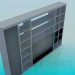 3d model Wall-rack with a place under the TV - preview