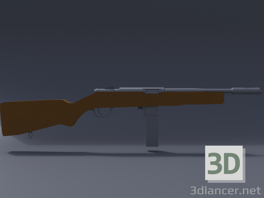 3D Modell US Reising Modell 50 Maschinenpistole - Vorschau