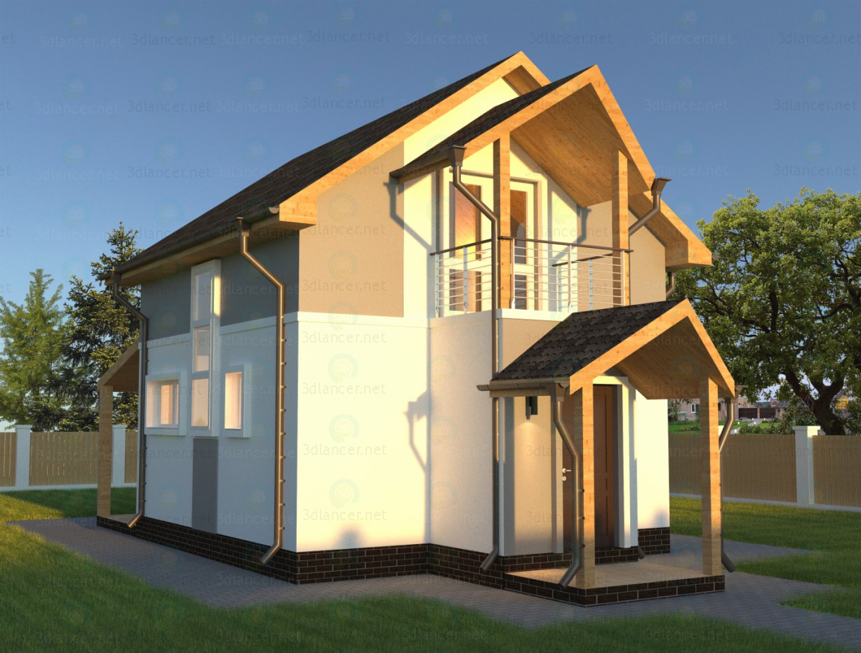 3d модель Загородный дом – превью