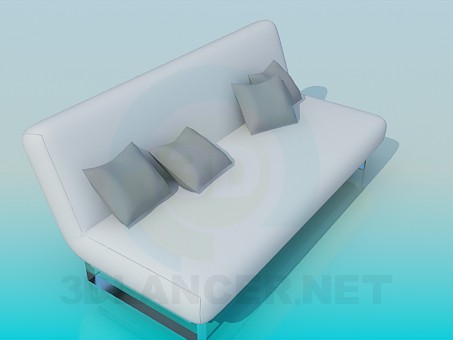Modelo 3d Sofá com almofadas - preview