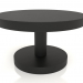 3 डी मॉडल कॉफी टेबल जेटी 022 (डी = 600x350, लकड़ी का काला) - पूर्वावलोकन