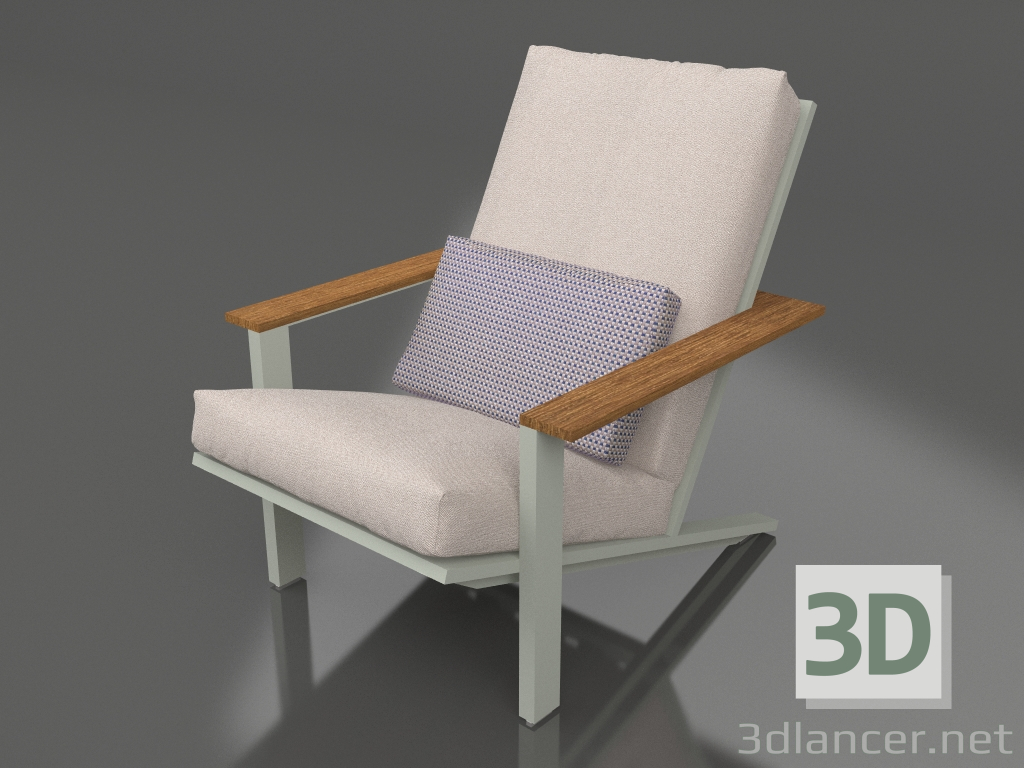 modèle 3D Fauteuil club de détente (Gris ciment) - preview