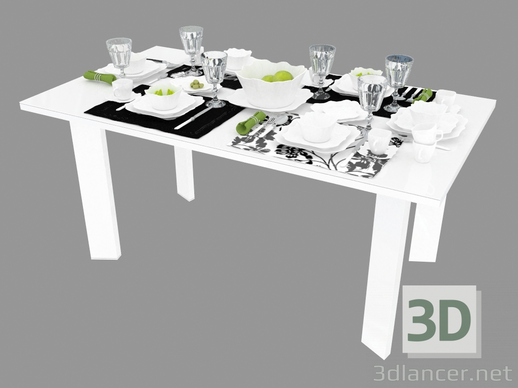 3d model Serving Authentic (white) - preview