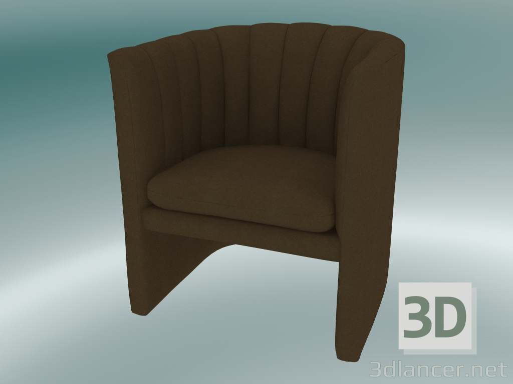 3D modeli Koltuk Loafer'ı (SC23, H 75cm, 65x70cm, Kadife 7 Tarçın) - önizleme