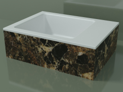 Countertop washbasin (01R121102, Emperador M06, L 48, P 36, H 16 cm)