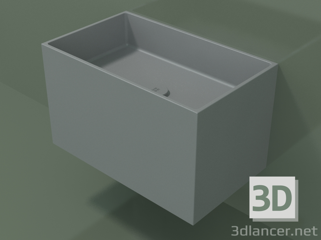 modèle 3D Lavabo suspendu (02UN32101, gris argenté C35, L 60, P 36, H 36 cm) - preview