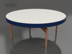 Round coffee table Ø90x36 (Night blue, DEKTON Sirocco)