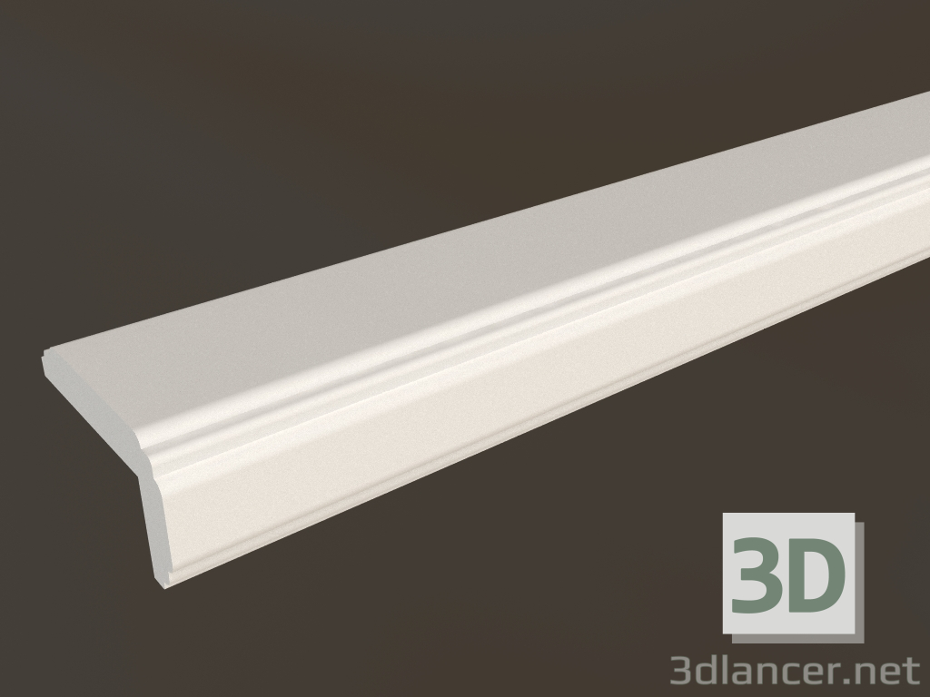 3d model Corner gypsum molding LGU 006 (60x35) - preview