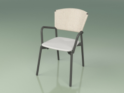 Cadeira 021 (fumaça de metal, areia, resina de poliuretano cinza)