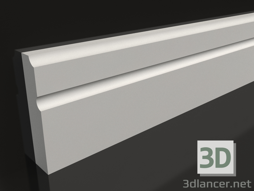 3d model Gypsum floor plinth PN 001 (120x27) - preview