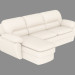 Modelo 3d dorminhoco couro sofá modular - preview