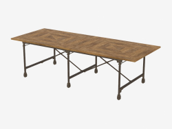 टेबल बार 106 "विंटेज लकड़ी और धातु टेबल (8831.0004L)