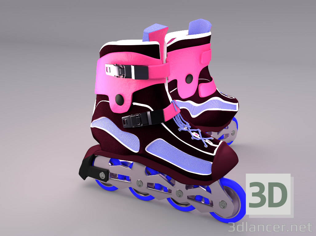 3d Roller Skates model buy - render
