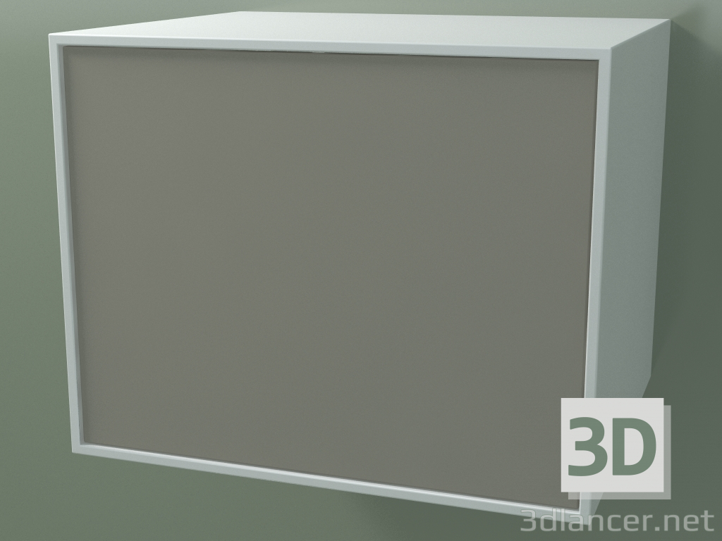 modello 3D Cassetto (8AUBCB03, Glacier White C01, HPL P04, L 60, P 50, H 48 cm) - anteprima