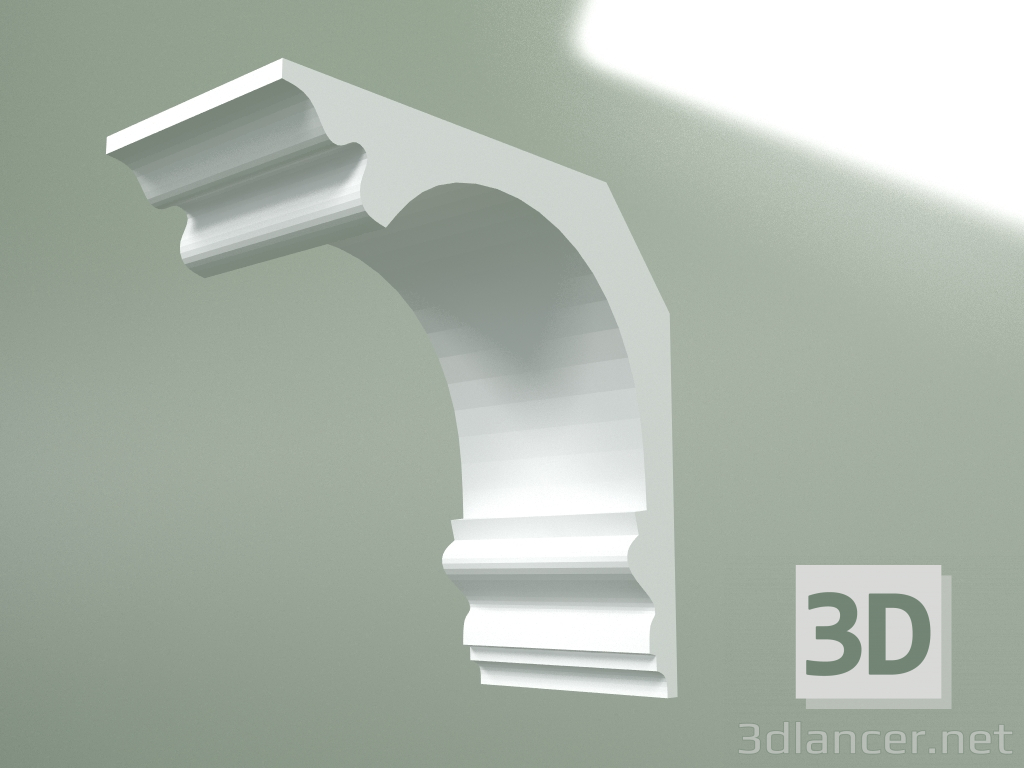 modello 3D Cornicione in gesso (zoccolo a soffitto) KT265 - anteprima