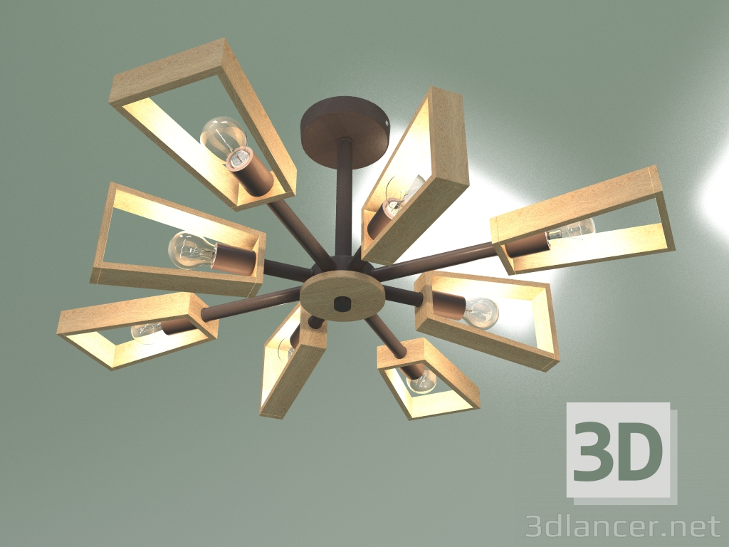 modello 3D Lampadario a soffitto 70056-8 (caffè) - anteprima