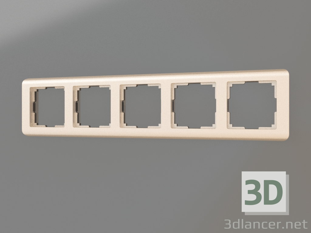 3D Modell Rahmen für 5 Pfosten Stream (Champagner) - Vorschau