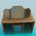 3d model Wooden three-leaved mirror - preview