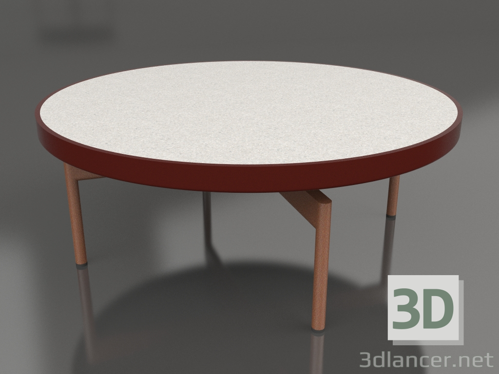 3 डी मॉडल गोल कॉफ़ी टेबल Ø90x36 (वाइन रेड, डेकटन सिरोको) - पूर्वावलोकन