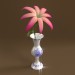 3D Modell Vase mit einer Blume - Vorschau