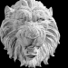 modello 3D di testa di leone frontale comprare - rendering