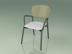 Cadeira 021 (fumaça de metal, oliva, resina de poliuretano cinza)