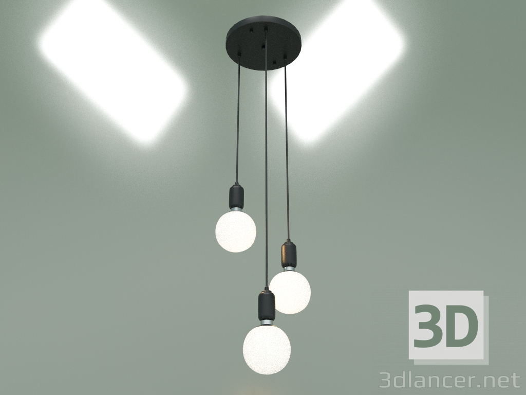 3d модель Підвісний світильник 50151-3 (чорний) – превью