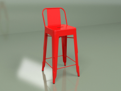 Bar stool Marais Color with backrest (red)