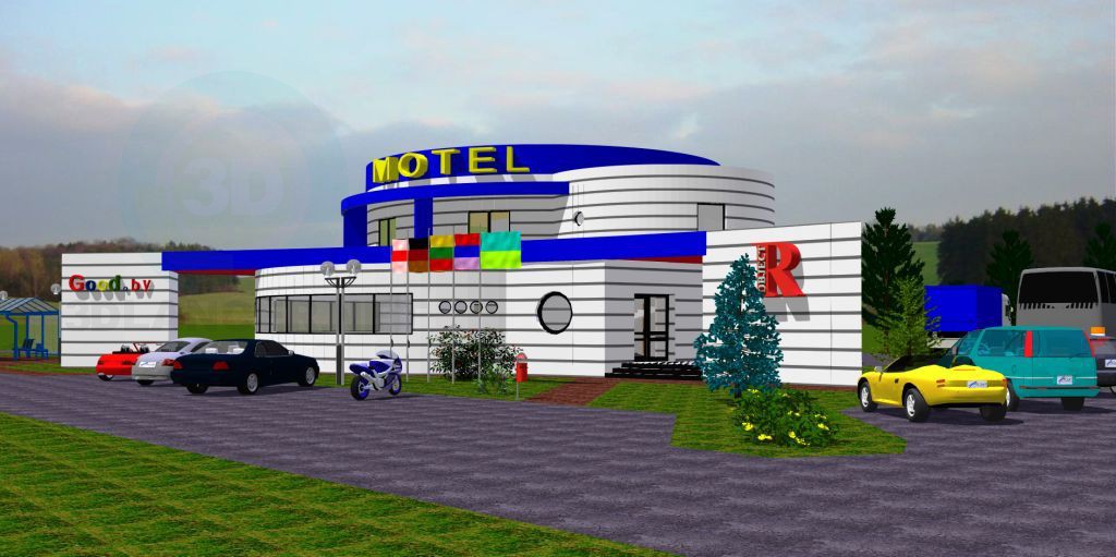modèle 3D Motel - preview