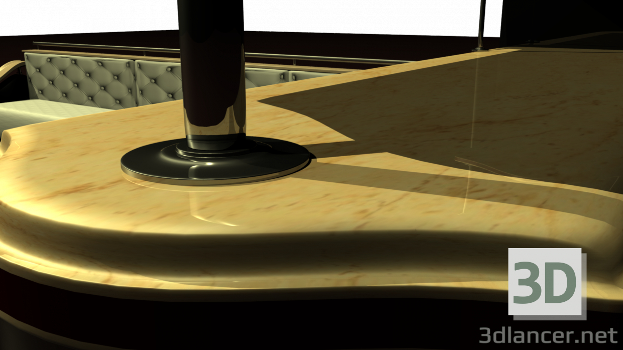 3d Bar counter with sofa model buy - render