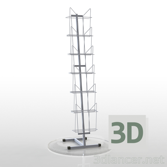 modello 3D scaffalatura - anteprima