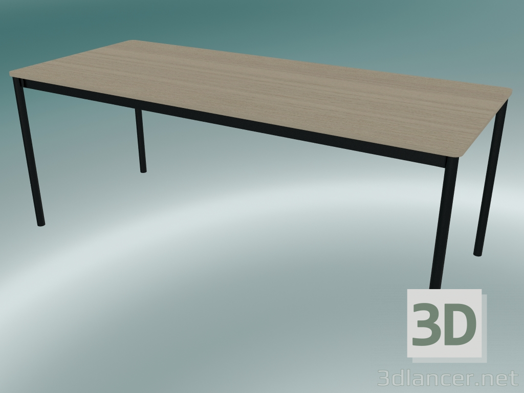 3 डी मॉडल आयताकार टेबल बेस 190x80 सेमी (ओक, ब्लैक) - पूर्वावलोकन