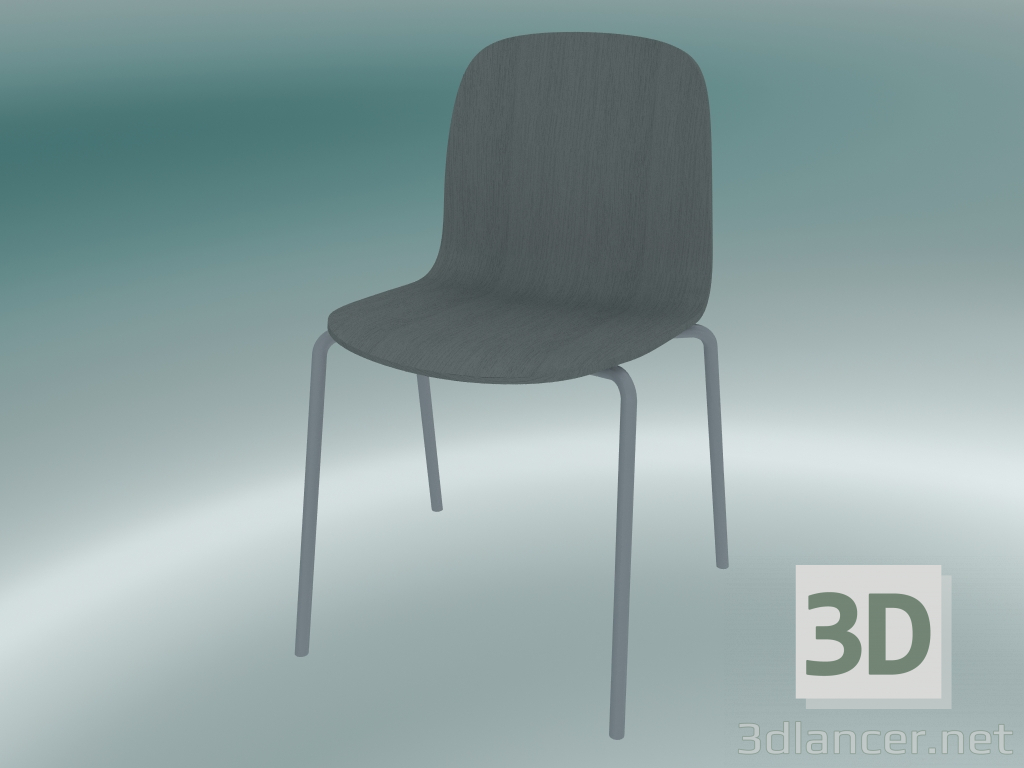 3D Modell Visu Stuhl mit Rohrgestell (Grau) - Vorschau