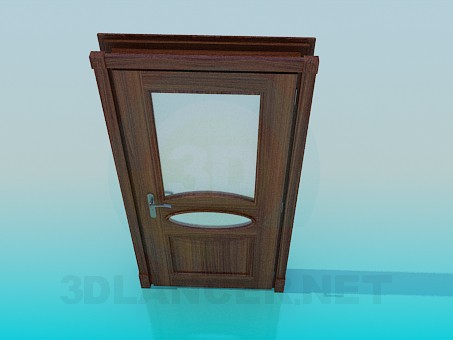modello 3D Porta in legno - anteprima