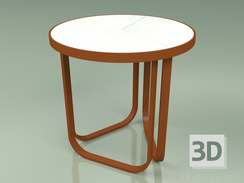 modèle 3D Table d'appoint 008 (Metal Rust, Glazed Gres Ice) - preview