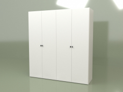 Kleiderschrank 4 Türen GL 140 (Weiß)