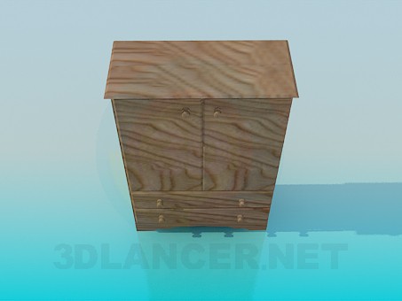 modèle 3D Penderie-coffre des tiroirs - preview