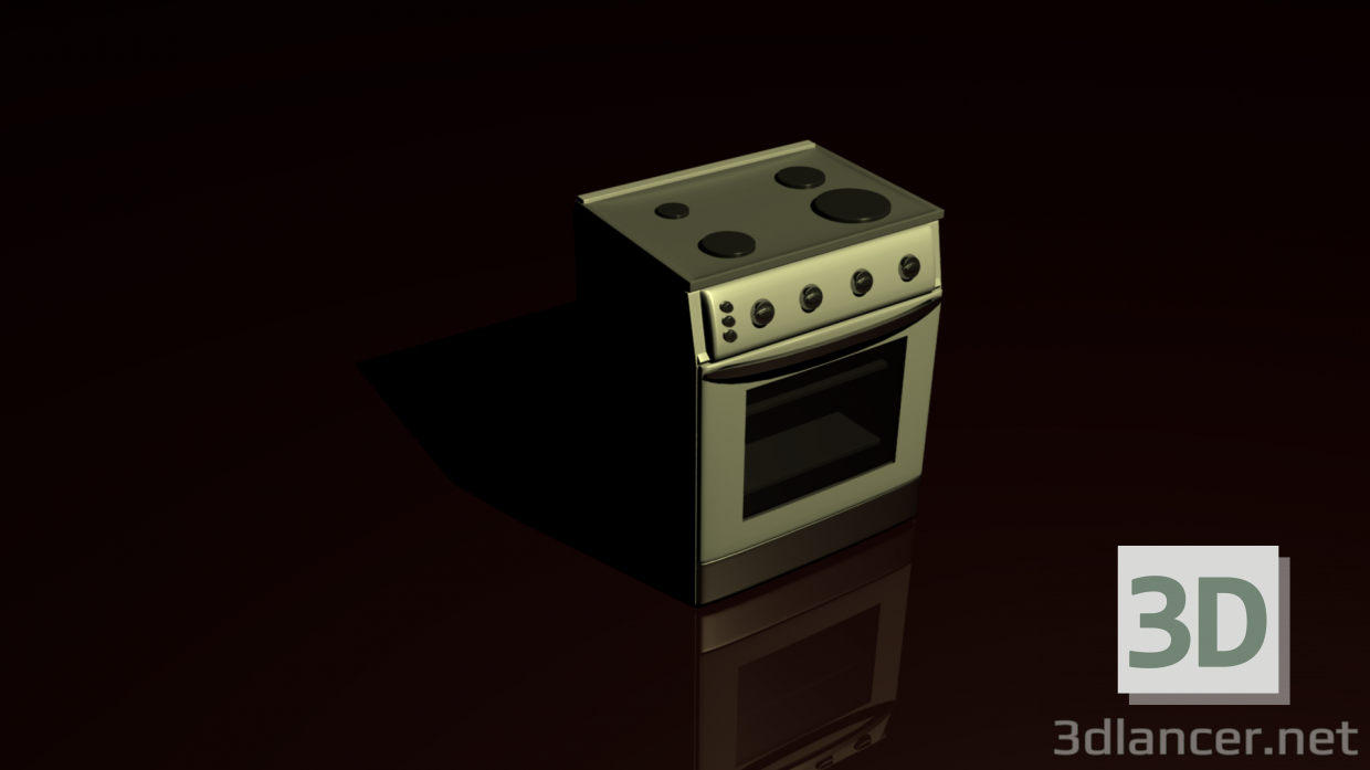 3d gas stove model buy - render