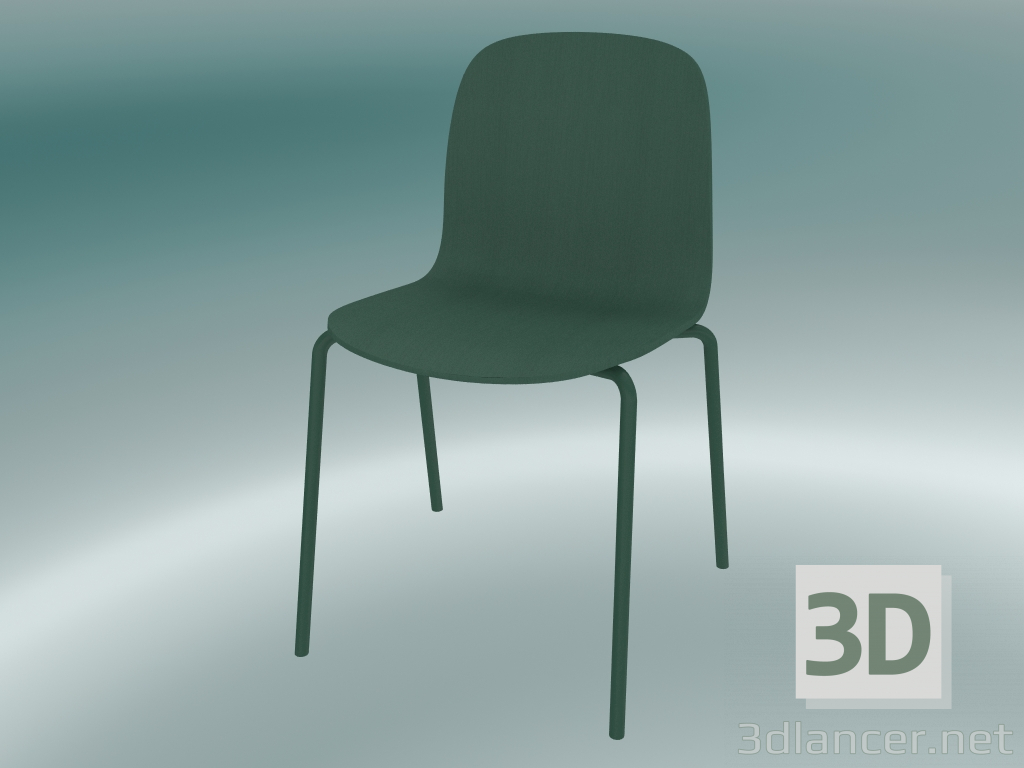 modèle 3D Chaise Visu avec piètement tube (Vert) - preview