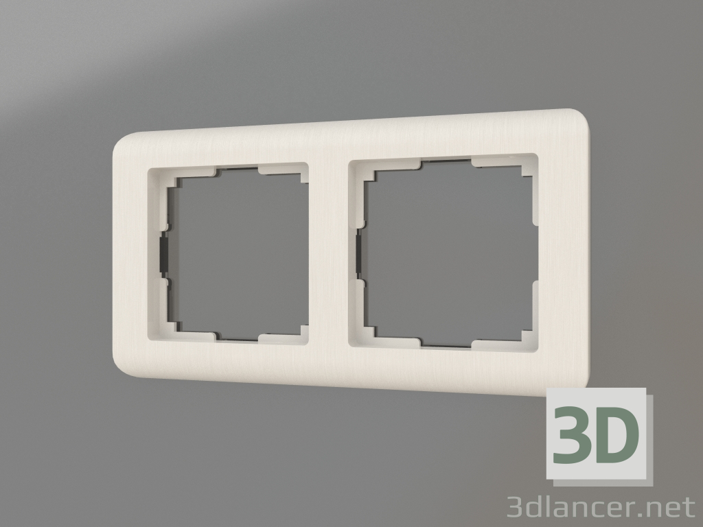 modello 3D Cornice per 2 montanti Stream (perla) - anteprima
