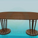 modèle 3D La grande table dans la salle à manger - preview