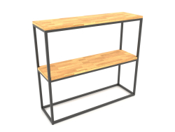 Rack-console rectangular (WOOD FLOOR, 100x30x86, 2 shelves)