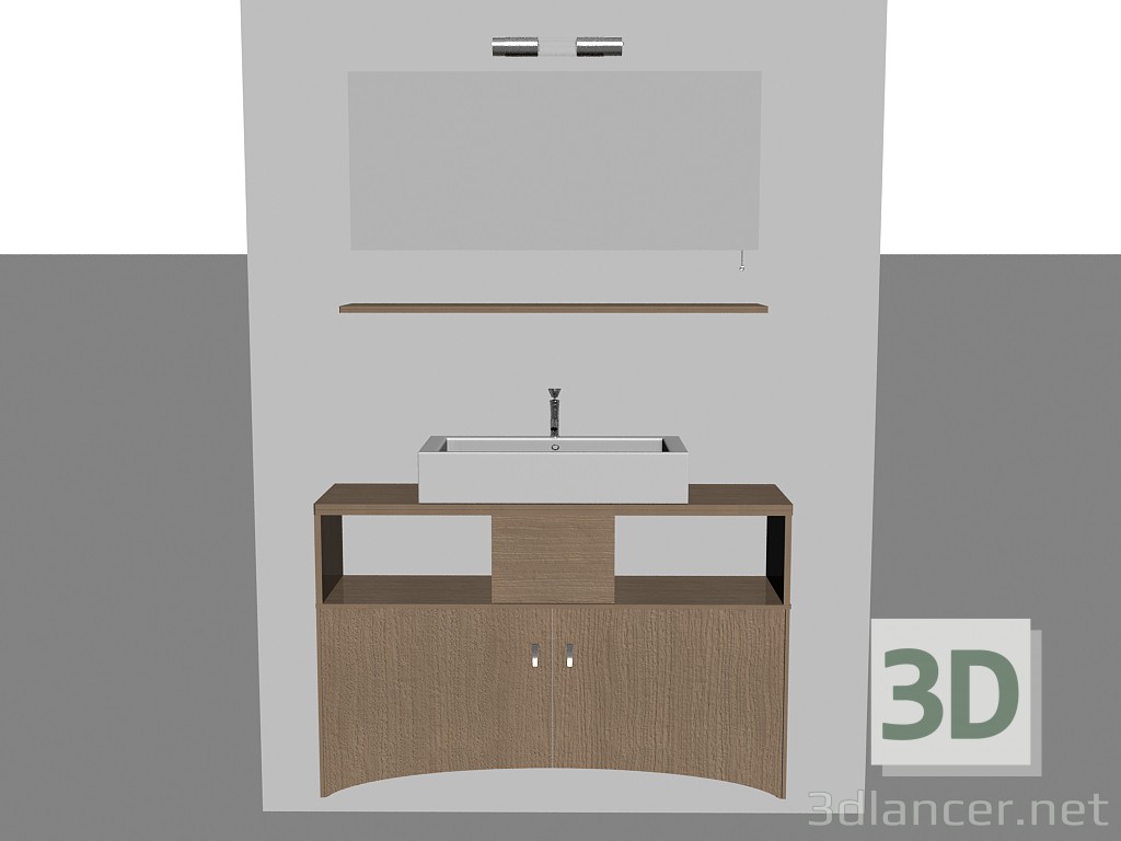 3d модель Модульная система для ванной комнаты (композиция 6) – превью