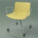 3d model Chair 0219 (4 castors, with armrests, chrome, polypropylene PO00415) - preview