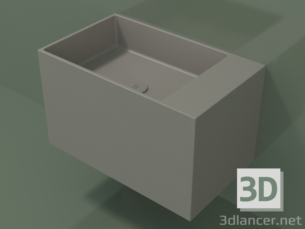 3D modeli Duvara monte lavabo (02UN32102, Clay C37, L 60, P 36, H 36 cm) - önizleme